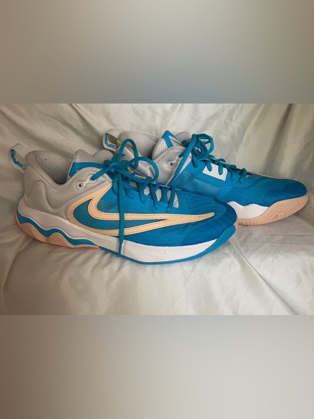 Nike Giannis Immortality 3 Basketball Shoes Men's 12 Blue Peach -